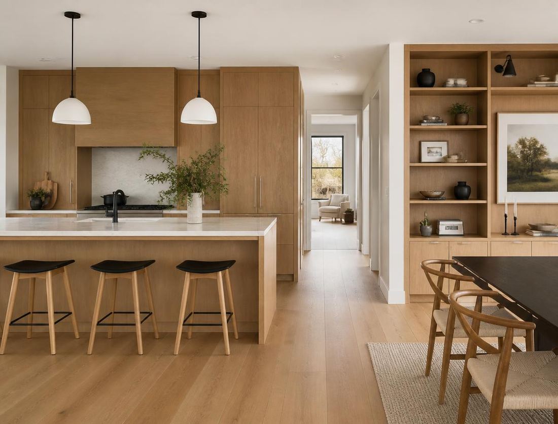 Rift-sawn white oak kitchen